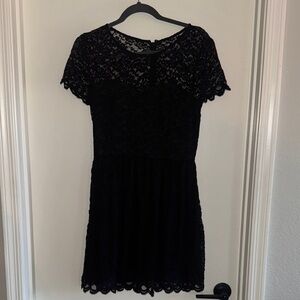 Express Black Lace Mini Dress